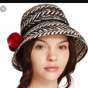 Kate Spade basket weave cloche hat